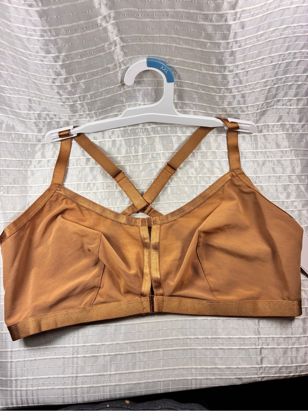 Auden Sheer Wireless Bralette in Tan